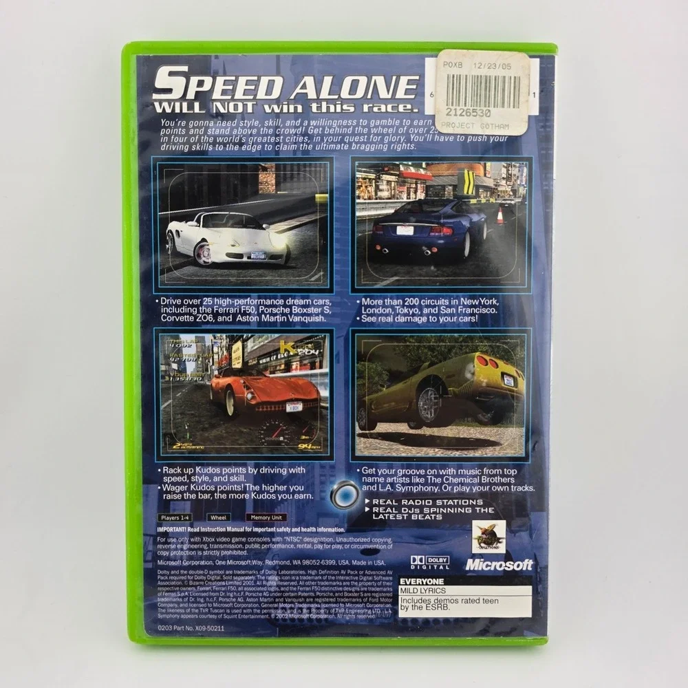 Project Gotham‎ Racing Xbox Platinum Hits Complete Video Game Racing
